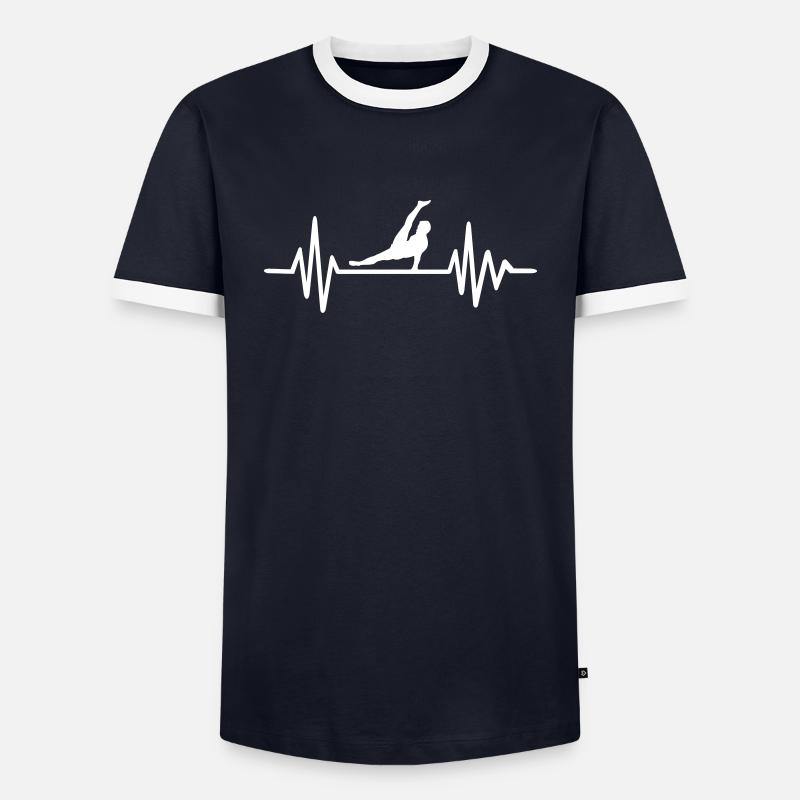 Floor exercise - Men's Ringer Shirt - navy/white 