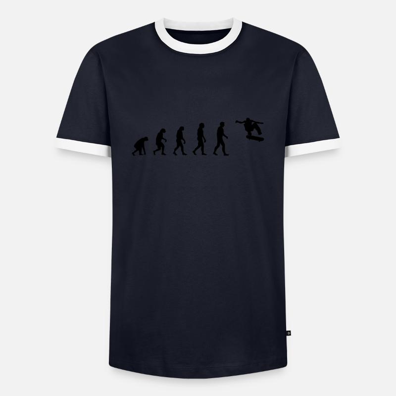 Evolution Skate - T-shirt contrasté Homme - marine/blanc 