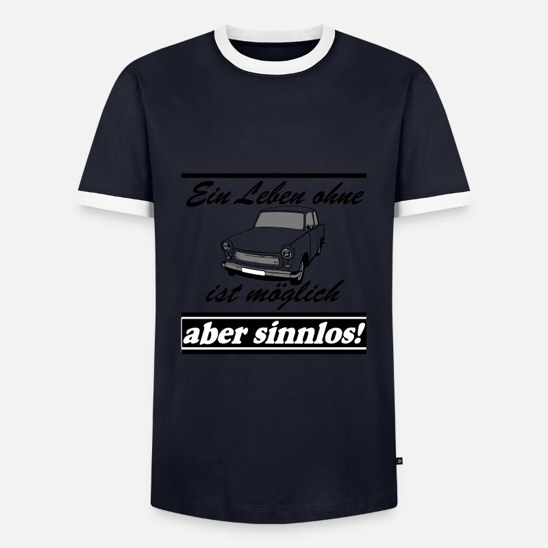  , ein Leben ohne  ..(25) - Männer Kontrast-T-Shirt - Navy/Weiß 