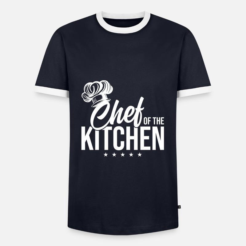 Chef Chef's Hat Chef - Men's Ringer Shirt - navy/white