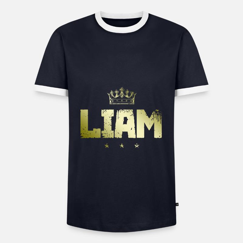 Liam - Men's Ringer Shirt - navy/white 
