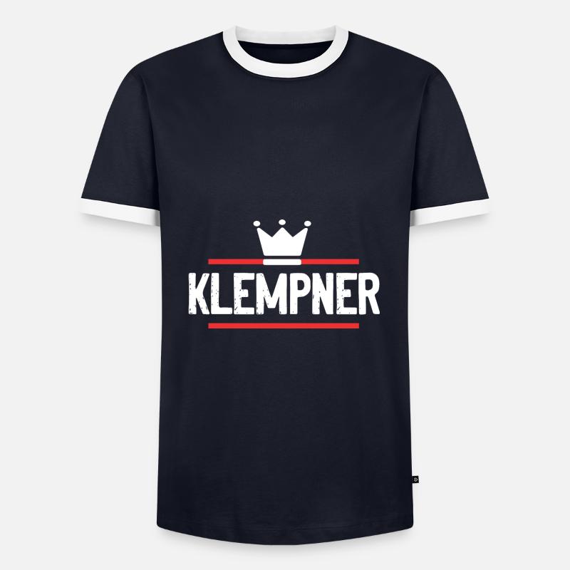 Klempner Beruf - Männer Kontrast-T-Shirt - Navy/Weiß 