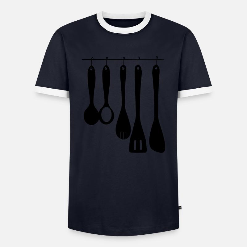 Kitchen tools - Men's Ringer Shirt - navy/white