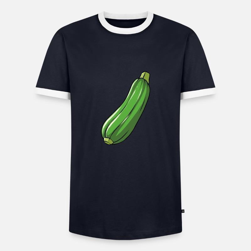 Courgette - Men's Ringer Shirt - navy/white 