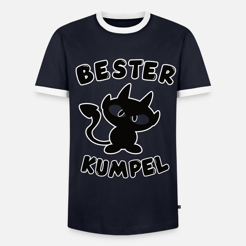 cooles bester Kumpel Design - Männer Kontrast-T-Shirt - Navy/Weiß
