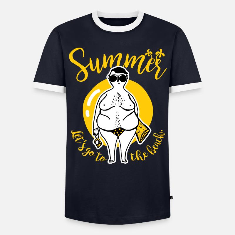 Summer - Men's Ringer Shirt - navy/white 