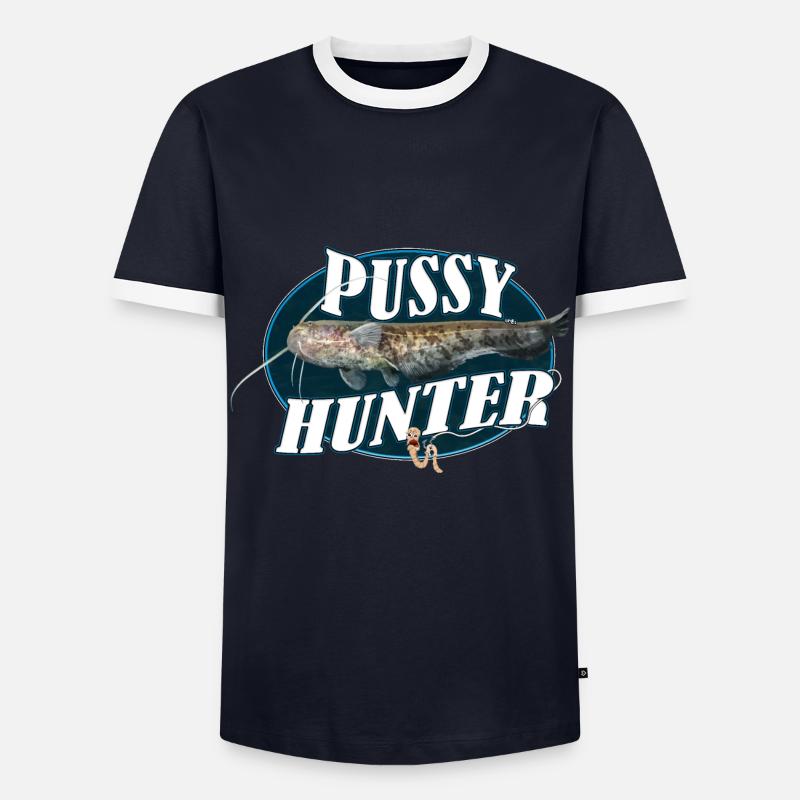 Welsjäger - Männer Kontrast-T-Shirt - Navy/Weiß 