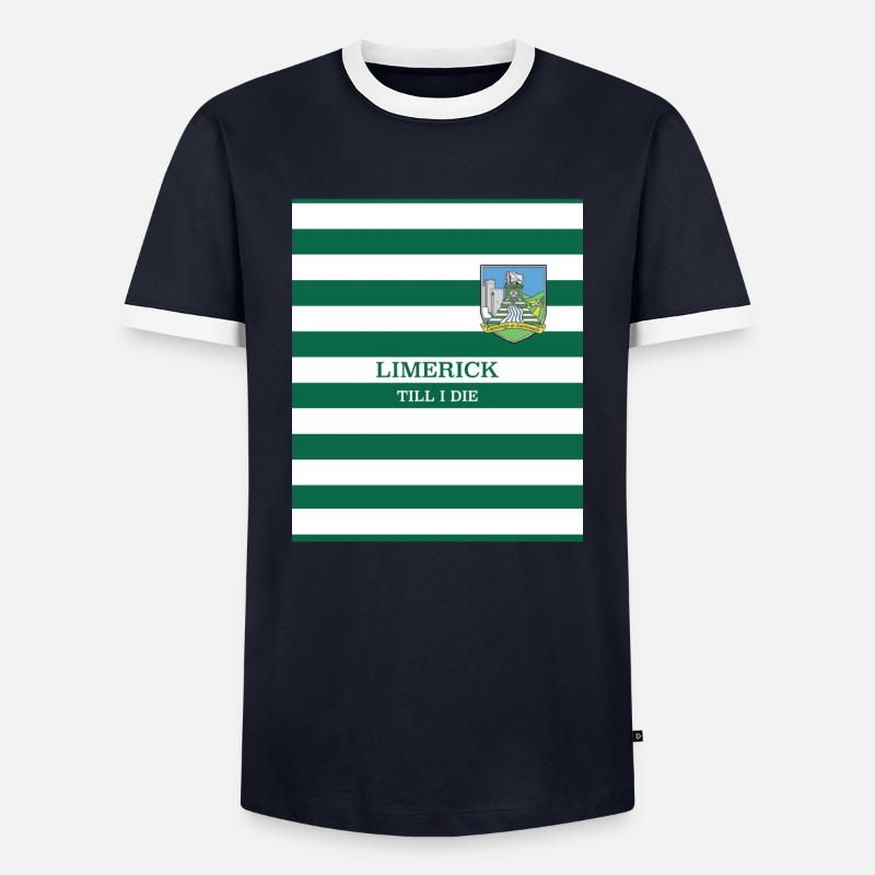 Limerick GAA - Männer Kontrast-T-Shirt - Navy/Weiß 