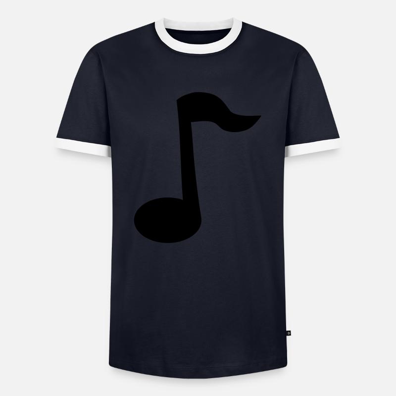 Note - Männer Kontrast-T-Shirt - Navy/Weiß 