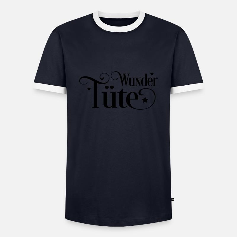 Wundertüte - Männer Kontrast-T-Shirt - Navy/Weiß