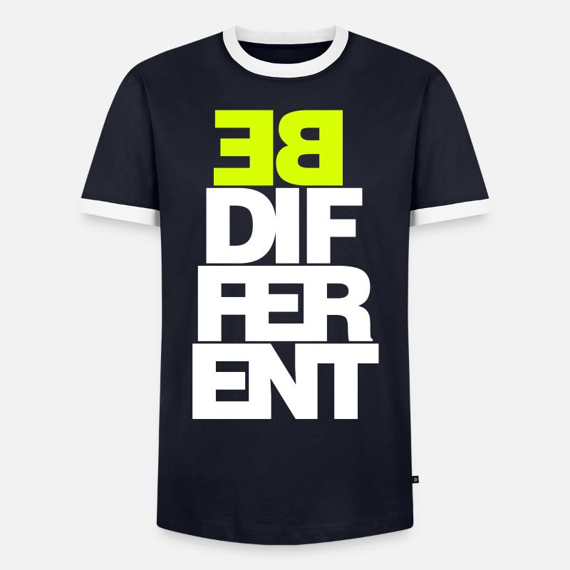 Be different - Men's Ringer Shirt - navy/white