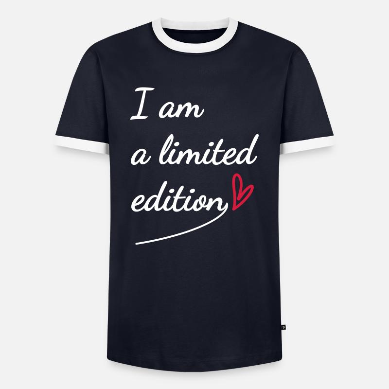 Ich bin eine limitierte Auflage - Männer Kontrast-T-Shirt - Navy/Weiß 