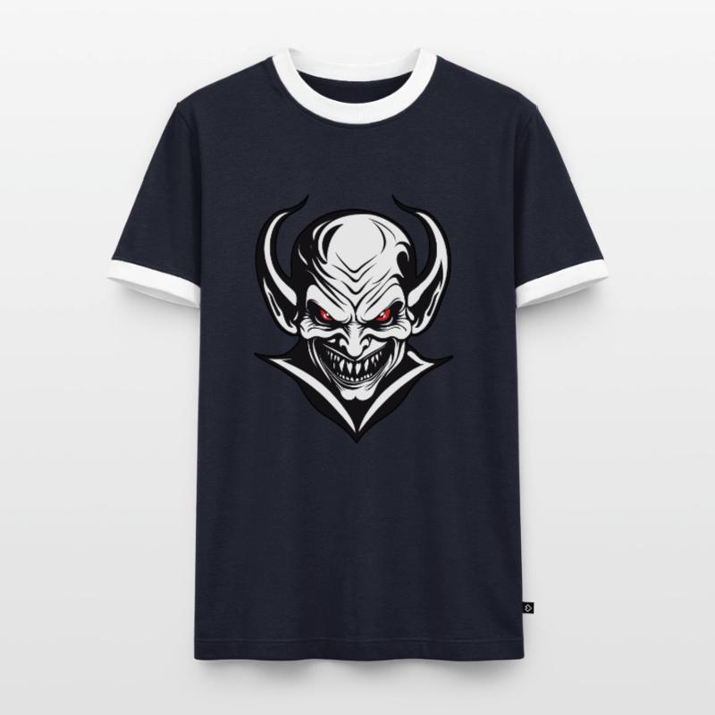 Devil / Hell / Horror / Devilish / Evil Men's Ringer Shirt