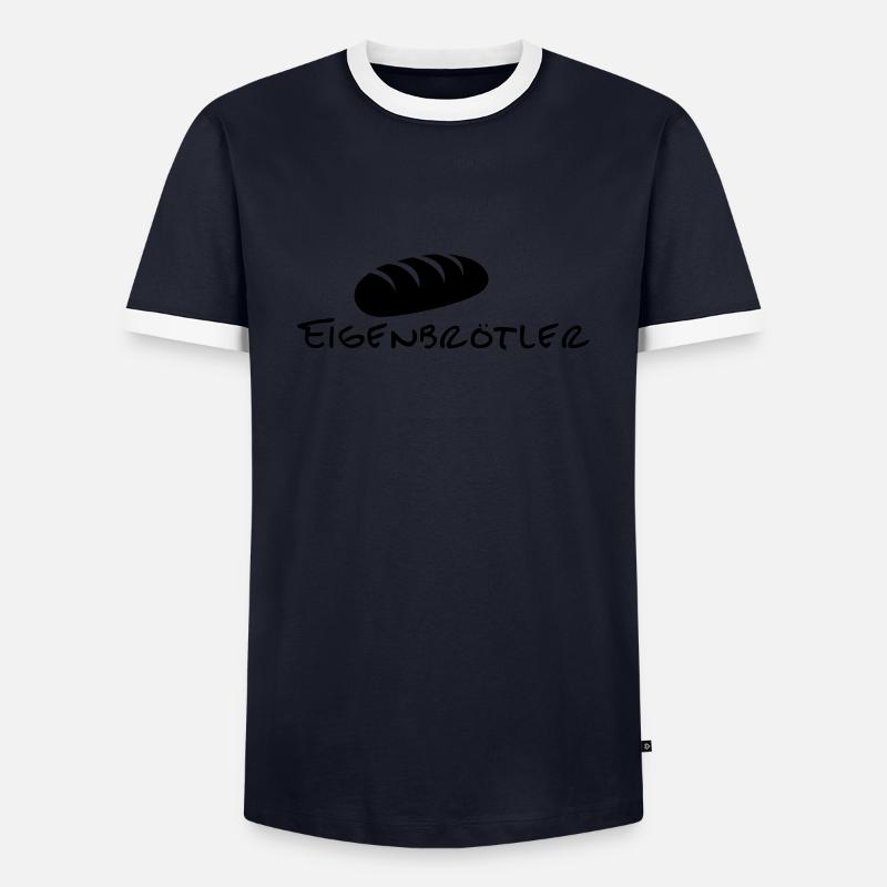 Eigenbrötler - Männer Kontrast-T-Shirt - Navy/Weiß 