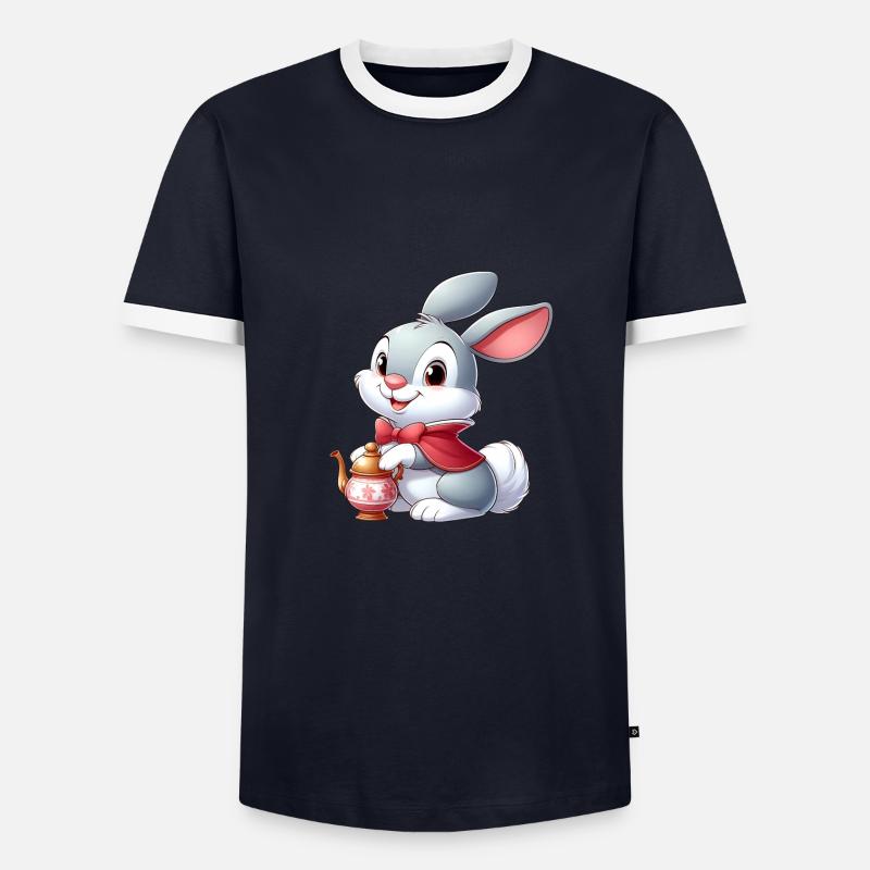 Rabbit 12 - Men's Ringer Shirt - navy/white 