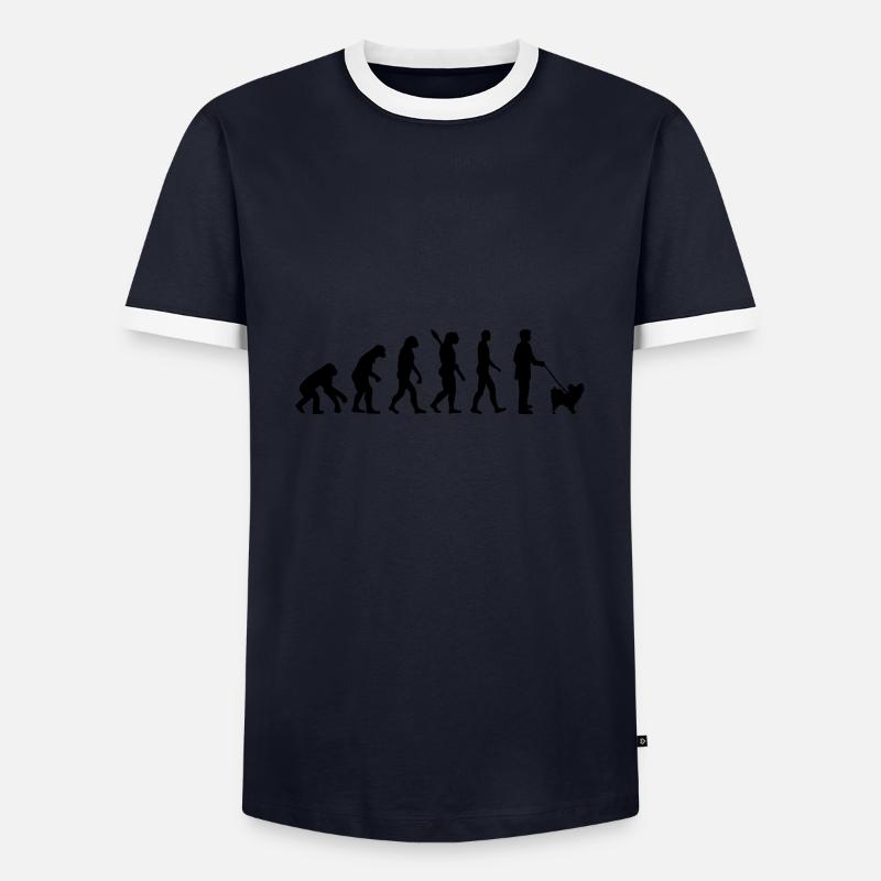 Papillon - Men's Ringer Shirt - navy/white 