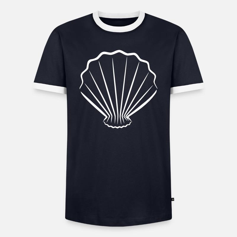 shell - Men's Ringer Shirt - navy/white