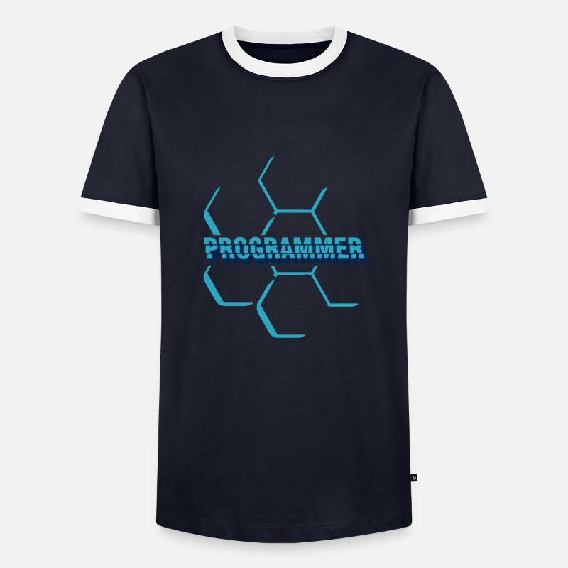 Computer programmer - Programmierer - Männer Kontrast-T-Shirt - Navy/Weiß