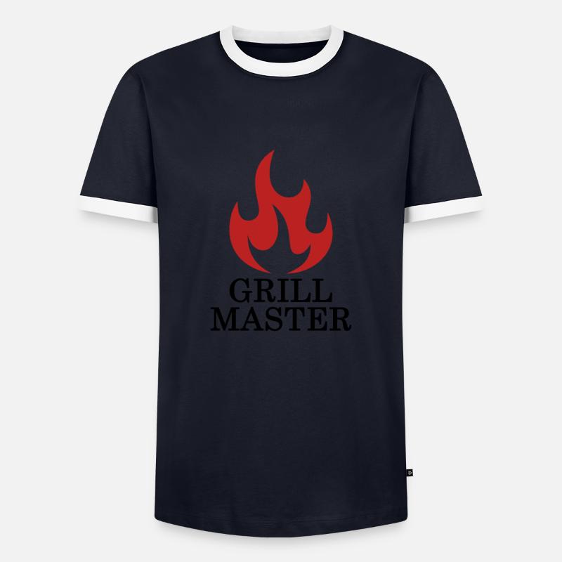 Grill Master - Grill Chef - Men's Ringer Shirt - navy/white 