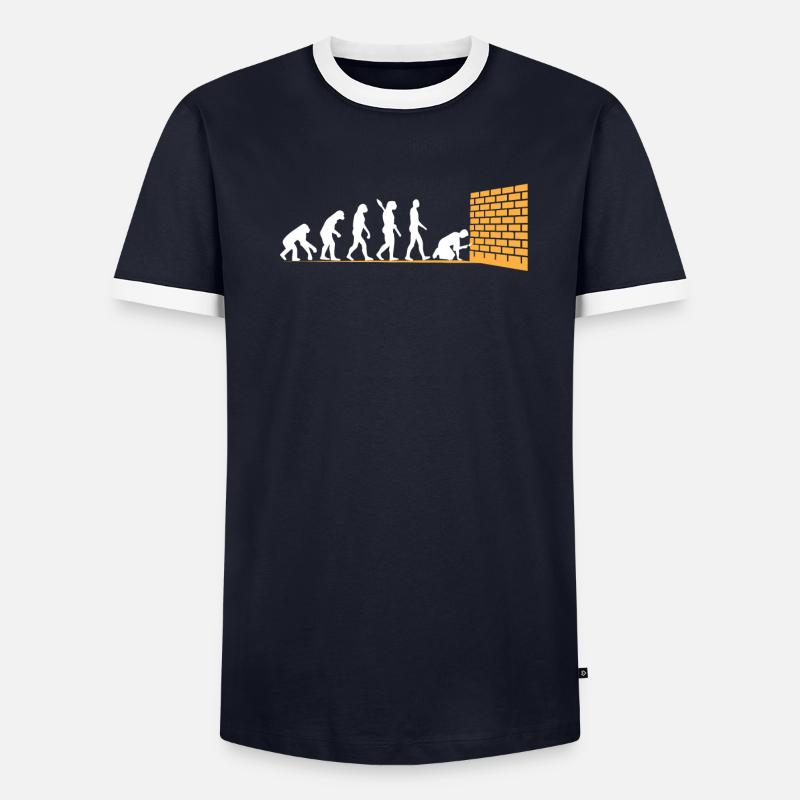 Mason Evolution - Men's Ringer Shirt - navy/white