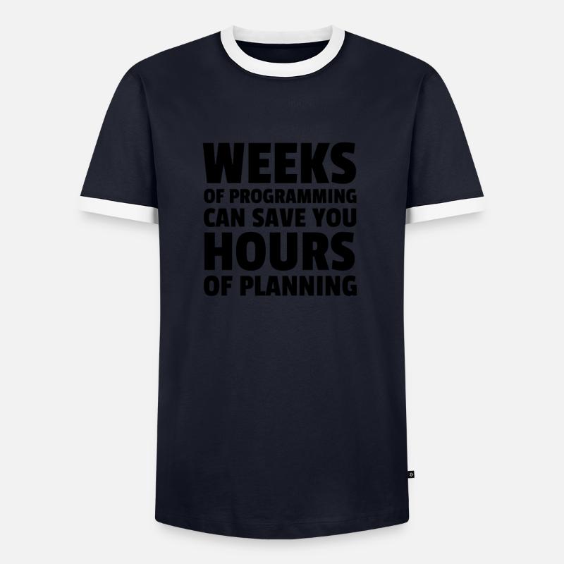 Plan your programming. - Men's Ringer Shirt - navy/white 