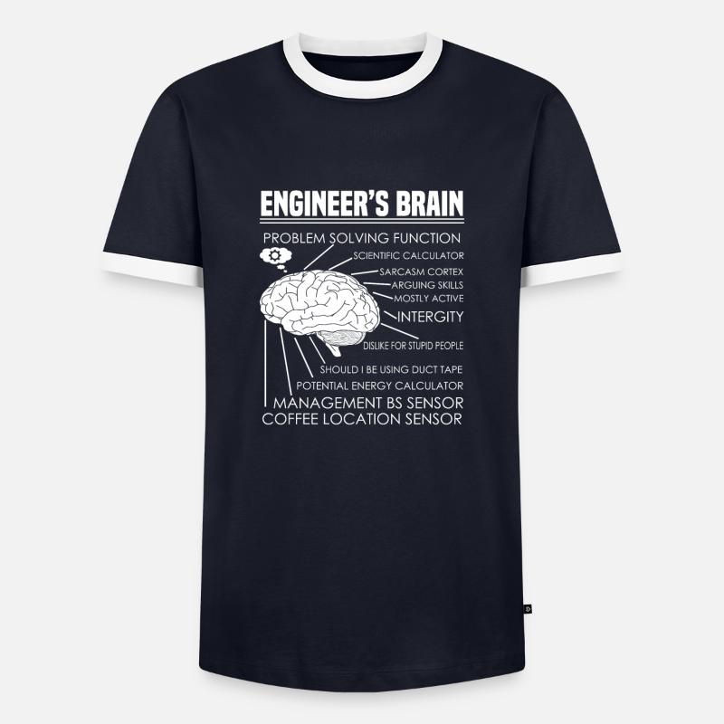 Engineer's Brain Problem Solving - Männer Kontrast-T-Shirt - Navy/Weiß