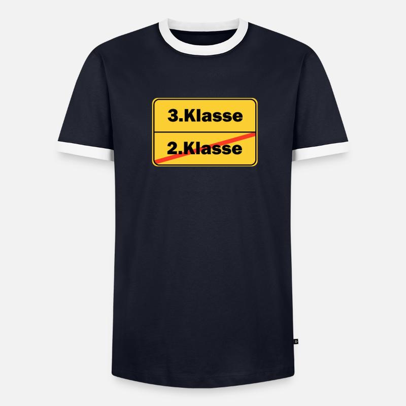 3.Klasse Schulkind Schule Grundschule - Männer Kontrast-T-Shirt - Navy/Weiß 