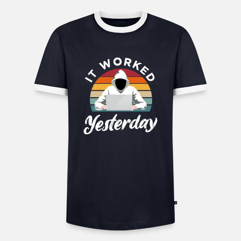 Programmierer Retro Geschenkidee - Männer Kontrast-T-Shirt - Navy/Weiß