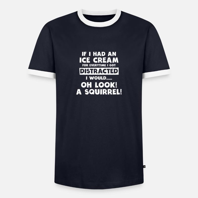 ADHS-Eisgeschenk - Männer Kontrast-T-Shirt - Navy/Weiß 