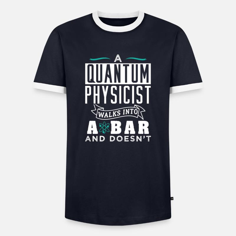 Physik Quantenphysiker Geschenk - Männer Kontrast-T-Shirt - Navy/Weiß