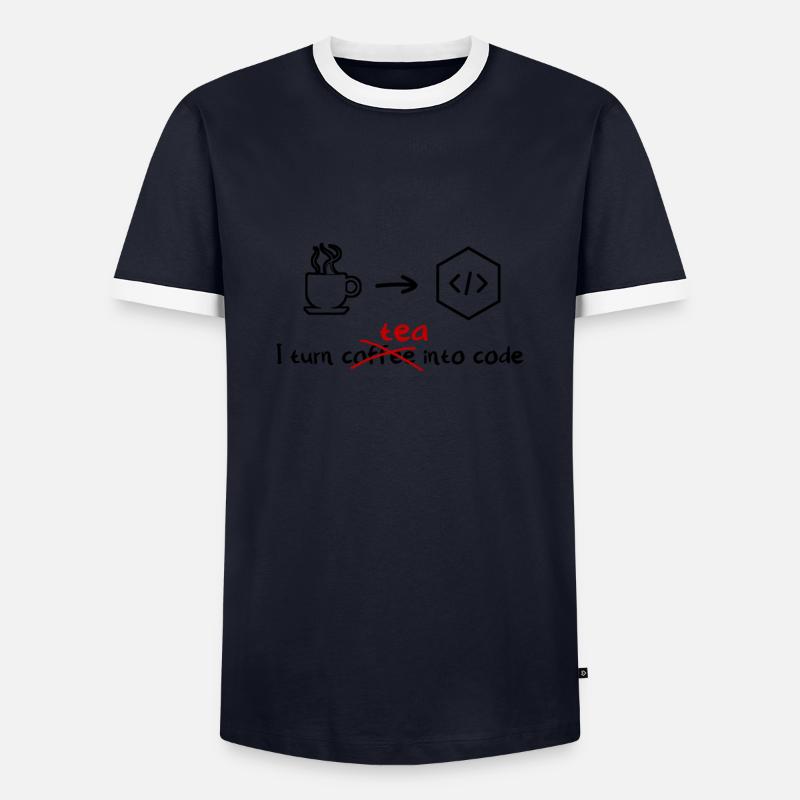 Tee Software Developer Engineer Programmer - Men's Ringer Shirt - navy/white
