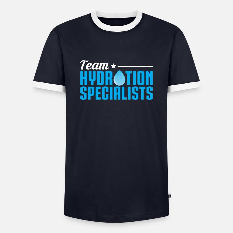 Team Hydration Specialists - Männer Kontrast-T-Shirt - Navy/Weiß