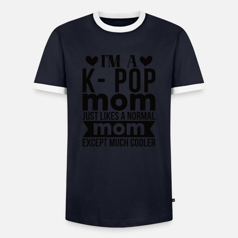 K-Pop Kpop Mama Geschenkidee - Männer Kontrast-T-Shirt - Navy/Weiß 