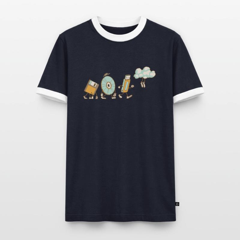DevOps Engineer Cloud Computing Evolution Männer Kontrast-T-Shirt