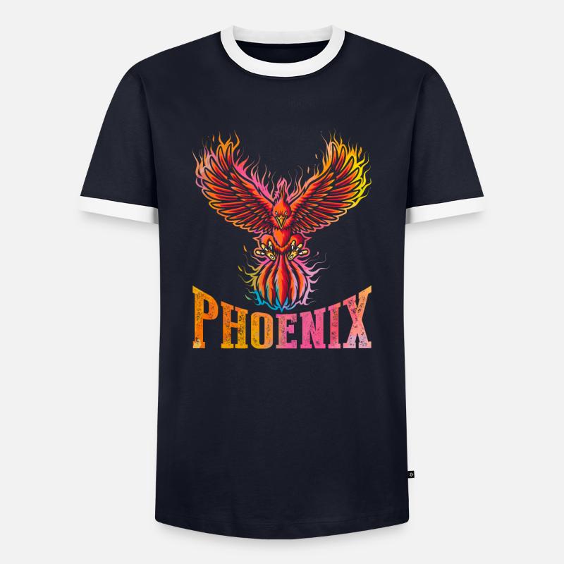 Phoenix - Men's Ringer Shirt - navy/white