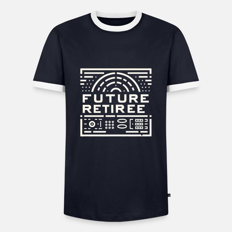Future Retiree 6 - Men's Ringer Shirt - navy/white