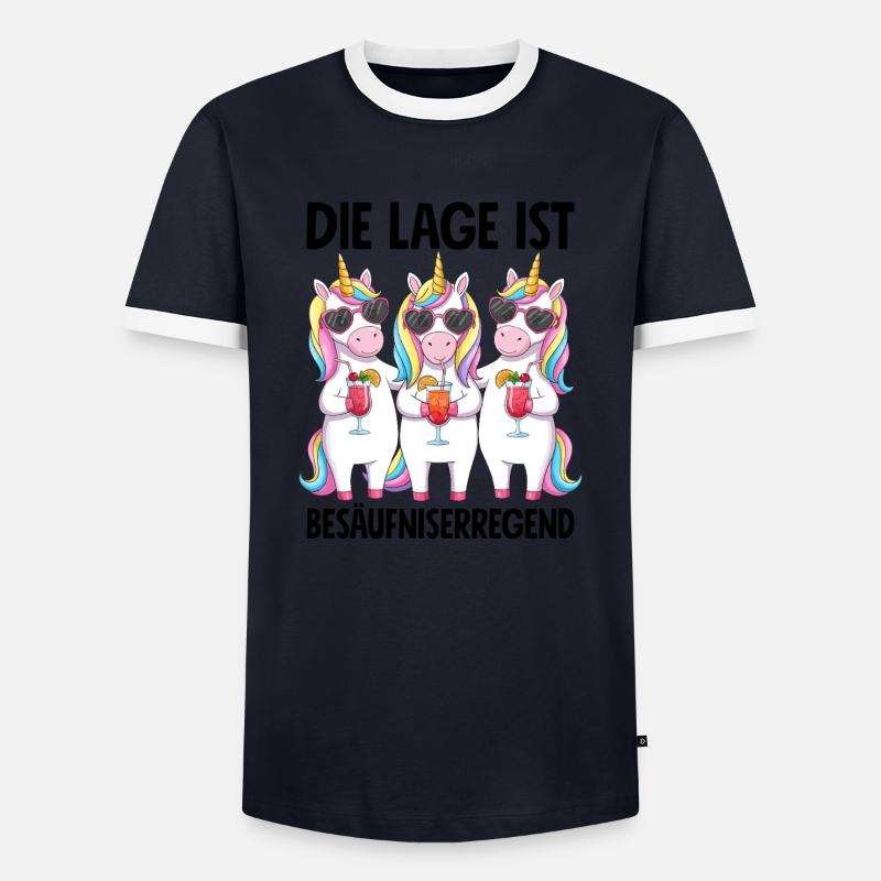 La situation est l’ivresse - T-shirt contrasté Homme - marine/blanc 