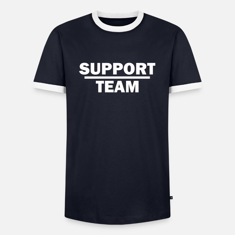 support team - Men's Ringer Shirt - navy/white