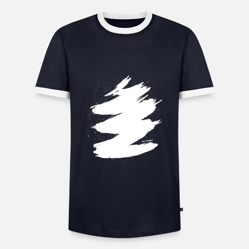 Strokes - Men's Ringer Shirt - navy/white 