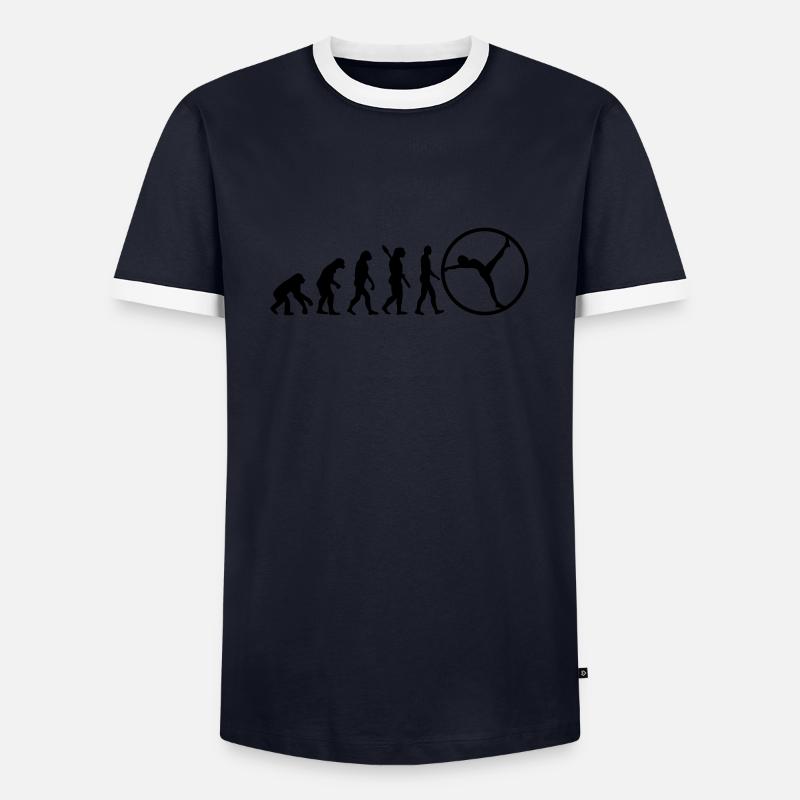Evolution gymwheel - T-shirt contrasté Homme - marine/blanc