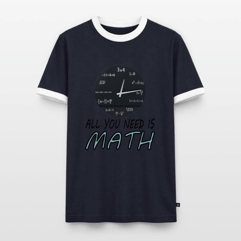 Study Math Student Math Study Gift Men's Ringer Shirt