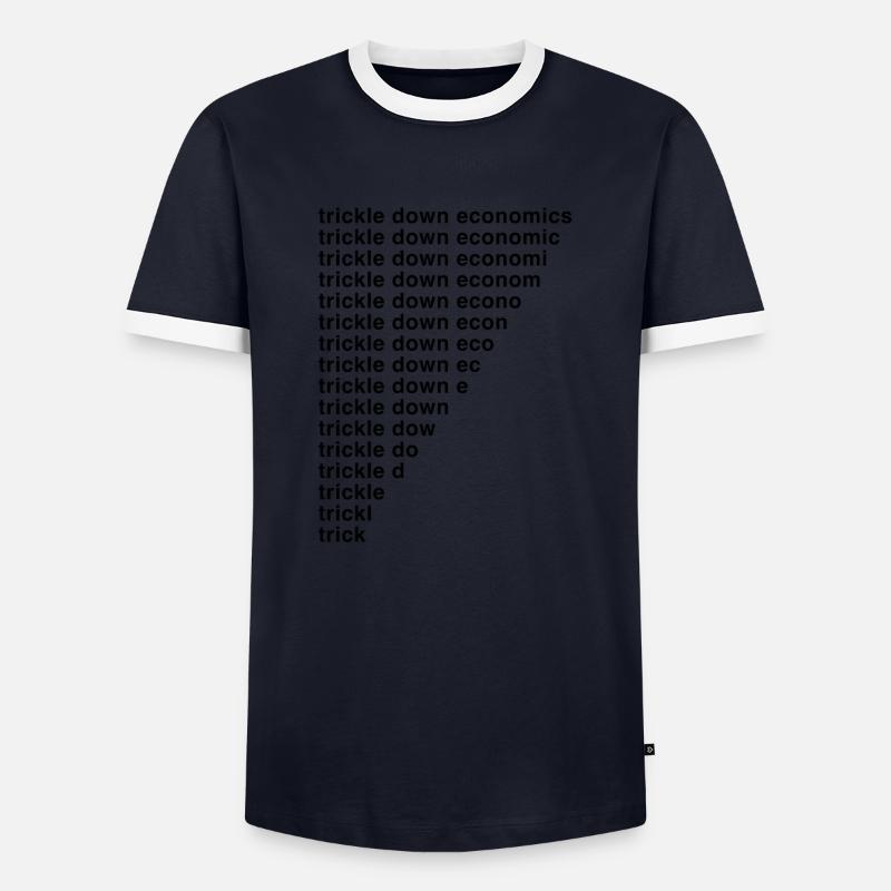 Trickle Down Economics - Men's Ringer Shirt - navy/white