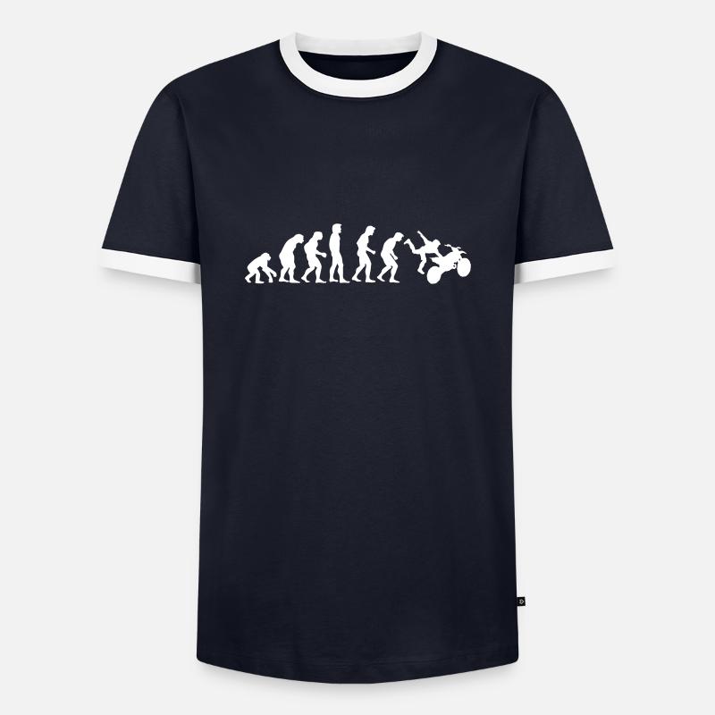 motocross_evolution - Men's Ringer Shirt - navy/white 