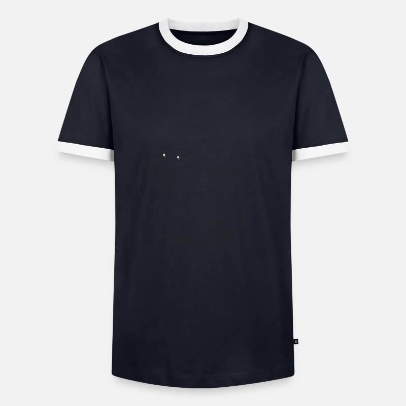 Robbe, Robben, Geschenk, Geschenkidee - Männer Kontrast-T-Shirt - Navy/Weiß 