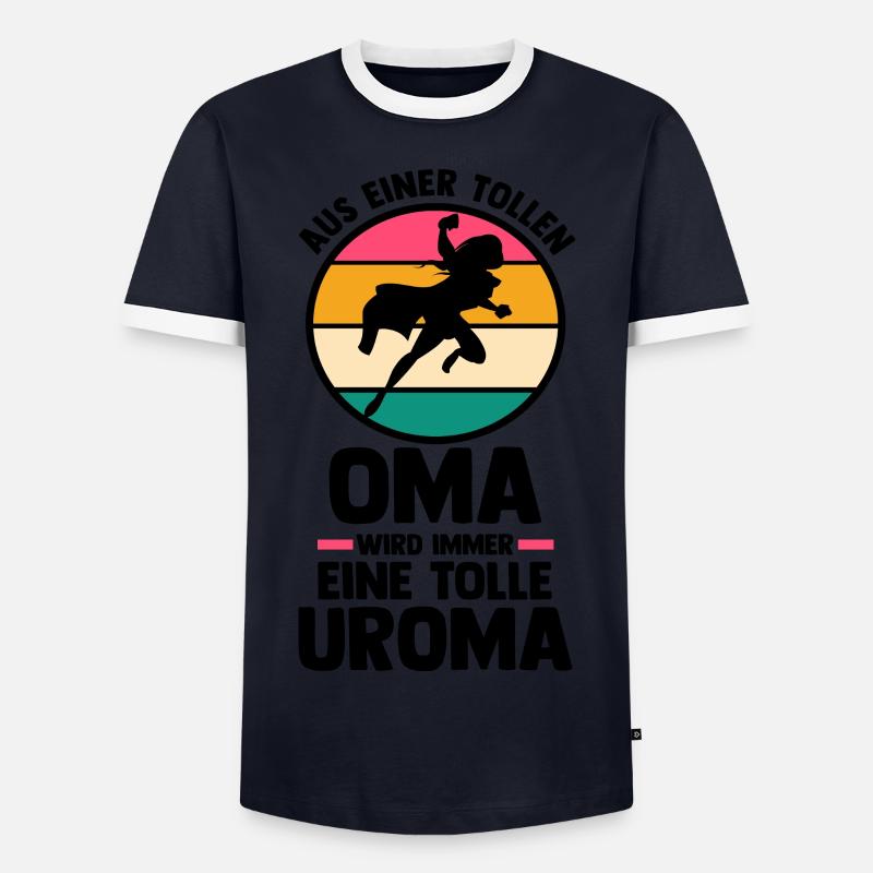 Mutter Mama Großmutter Oma - Männer Kontrast-T-Shirt - Navy/Weiß
