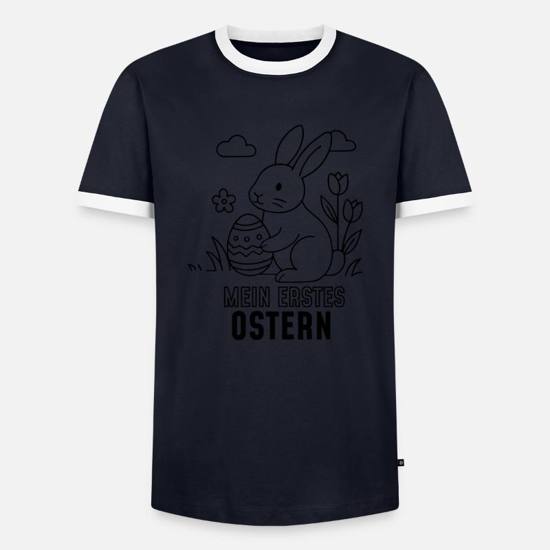 My first Easter - Men's Ringer Shirt - navy/white 