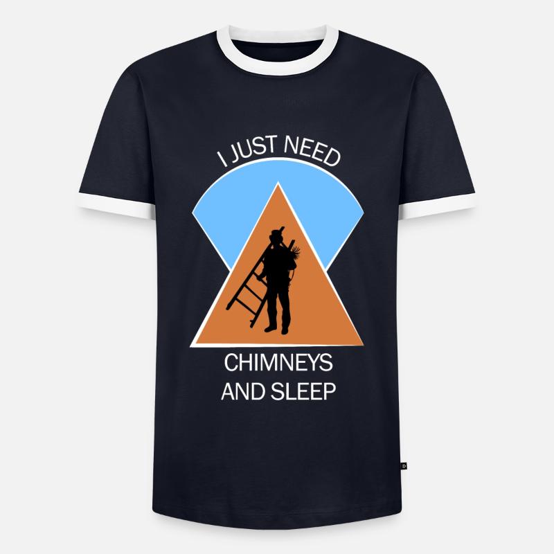 Chimney Sweep Chimney Sweep - Men's Ringer Shirt - navy/white 