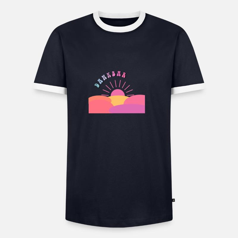 Dankbarkeit ist heilend - Geschenkidee - Geschenk - Männer Kontrast-T-Shirt - Navy/Weiß