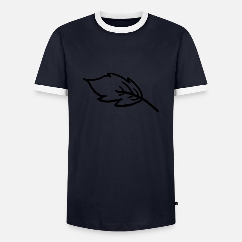 Leaf - Men's Ringer Shirt - navy/white 