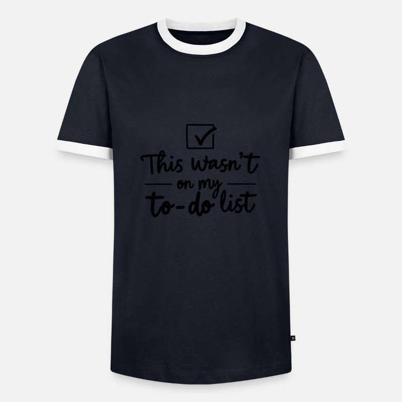 Unexpected task - Men's Ringer Shirt - navy/white